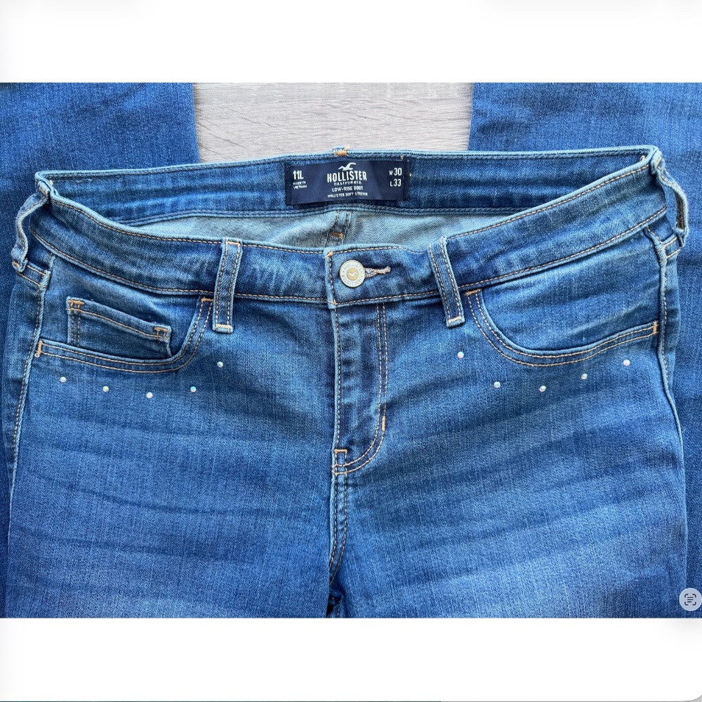 Women's Hollister Jeans Soft Stretch Low-Rise Boot Sz 11L W30 L33 Tall LIKE NEW!
